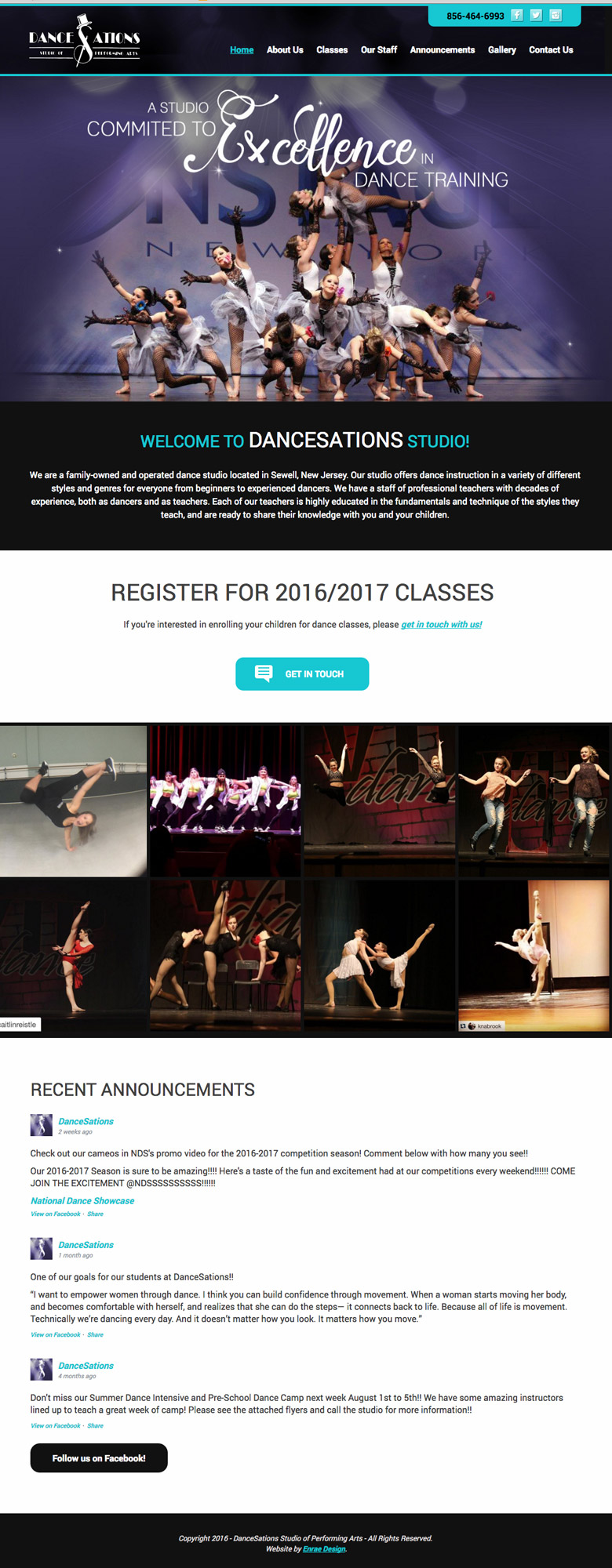 Dance Studio Web Design
